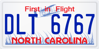 NC license plate DLT6767