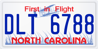 NC license plate DLT6788