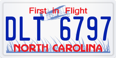 NC license plate DLT6797