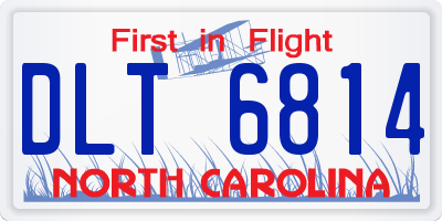 NC license plate DLT6814