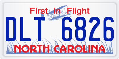 NC license plate DLT6826