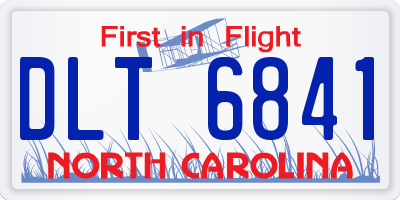 NC license plate DLT6841