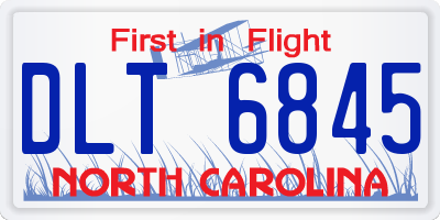 NC license plate DLT6845