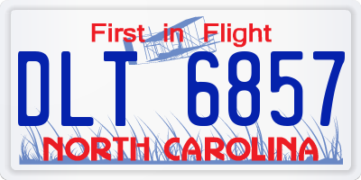 NC license plate DLT6857