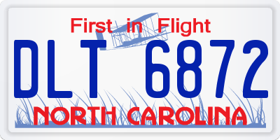 NC license plate DLT6872