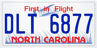 NC license plate DLT6877