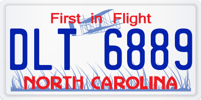 NC license plate DLT6889