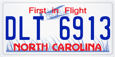 NC license plate DLT6913