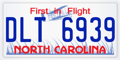 NC license plate DLT6939