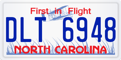 NC license plate DLT6948