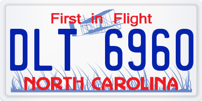 NC license plate DLT6960