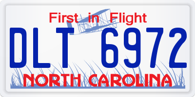 NC license plate DLT6972