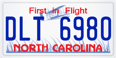 NC license plate DLT6980