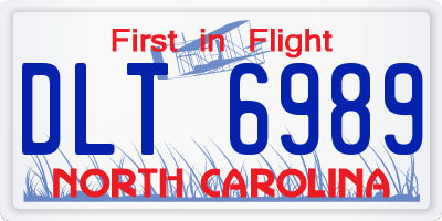 NC license plate DLT6989