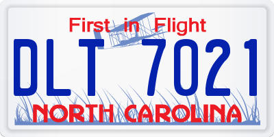 NC license plate DLT7021