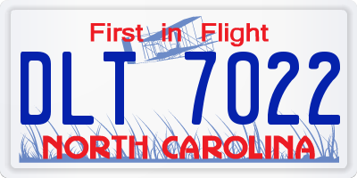 NC license plate DLT7022