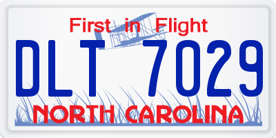 NC license plate DLT7029