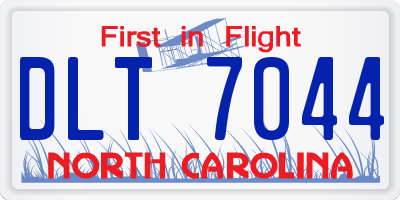 NC license plate DLT7044