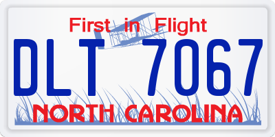 NC license plate DLT7067