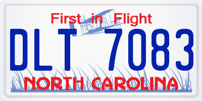 NC license plate DLT7083