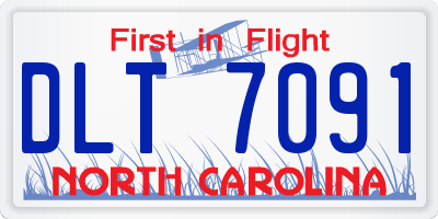 NC license plate DLT7091