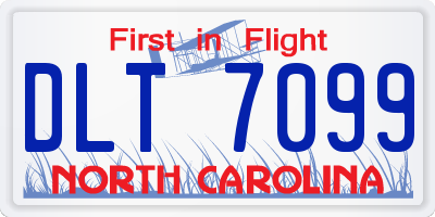 NC license plate DLT7099