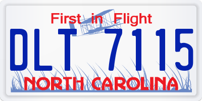 NC license plate DLT7115