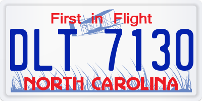 NC license plate DLT7130