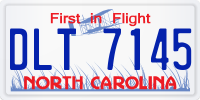 NC license plate DLT7145