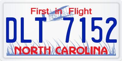 NC license plate DLT7152