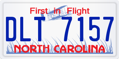 NC license plate DLT7157