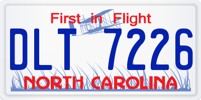 NC license plate DLT7226