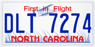 NC license plate DLT7274