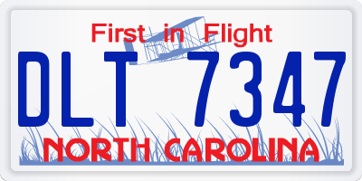 NC license plate DLT7347