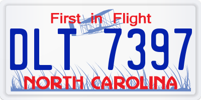 NC license plate DLT7397