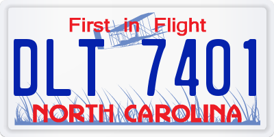 NC license plate DLT7401
