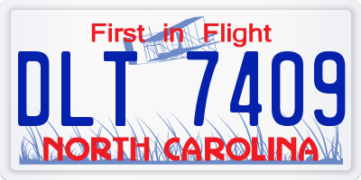 NC license plate DLT7409