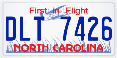 NC license plate DLT7426