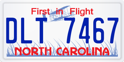 NC license plate DLT7467