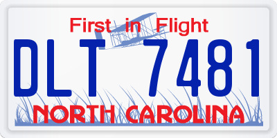 NC license plate DLT7481