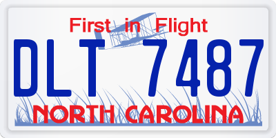 NC license plate DLT7487