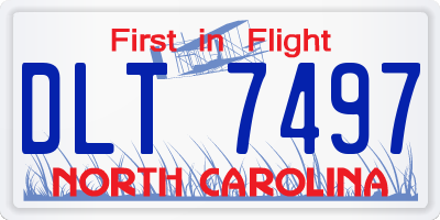 NC license plate DLT7497