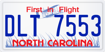 NC license plate DLT7553