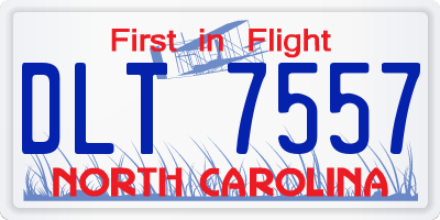NC license plate DLT7557
