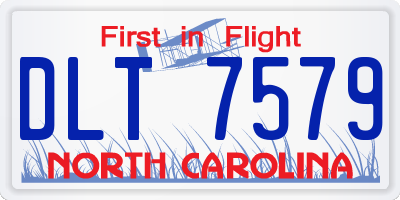 NC license plate DLT7579