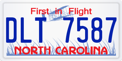 NC license plate DLT7587