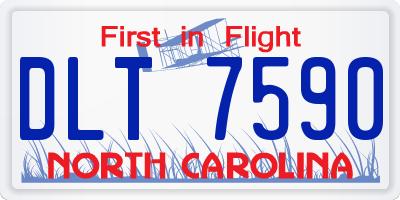 NC license plate DLT7590