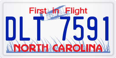NC license plate DLT7591