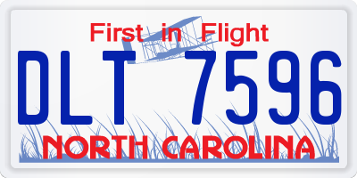 NC license plate DLT7596
