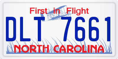 NC license plate DLT7661